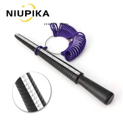 NIUPIKA UK US Plastic Finger Gauge And Mandrel Ring Sizer Finger Scales Plastic Ring Sizers Measure Tool Kit Jewellery Tools