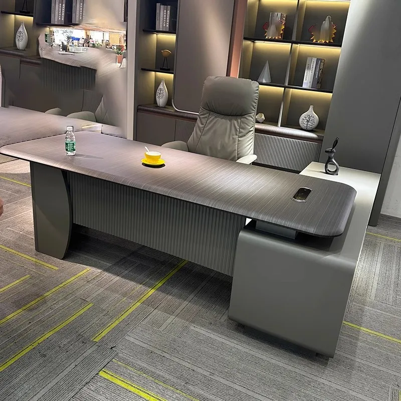 

Office Boss Table Light Luxury Senior Sense Manager Table President's Office Simple Large Desk Office Desk And Chair Combination