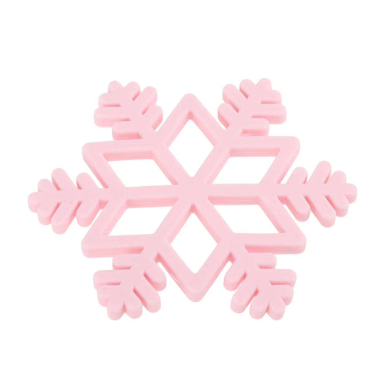 ندفة الثلج الطفل المولي سيليكون مهدئا مضغ عضاضة آمنة لينة الراحة اللثة مدلك للرضع المهارات الحركية المبكرة #6