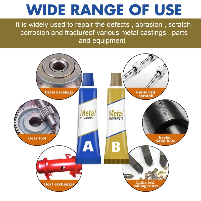 2022 novo conjunto de pasta de reparo de metal do motor adesivo de solda à prova dmulti água resistência ao calor multi-purpose apto para metal madeira vidro abs pvc