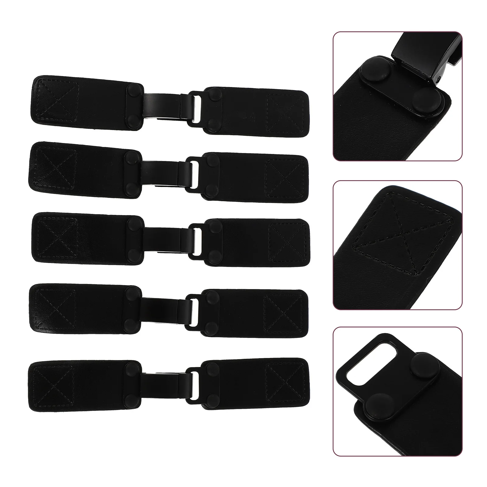 معطف الرياح حزام أبازيم معدنية Pu تبديل المشابك للسترات معاطف Diy بها بنفسك الملابس والاكسسوارات #4