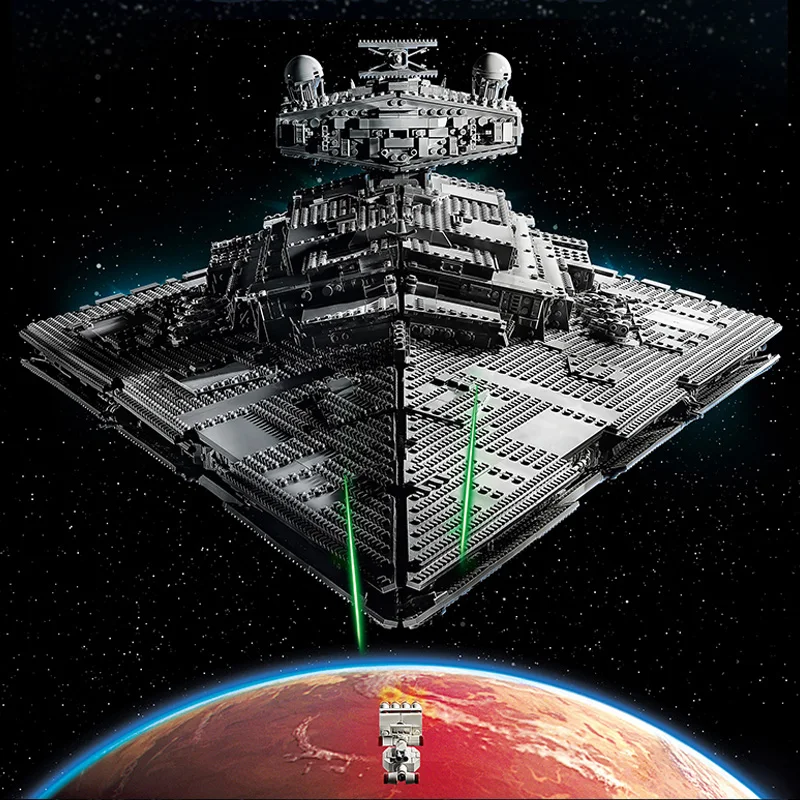 UCS Imperial Star Destroyer kompatybilny 75252 klocki klocki zabawki Super świetne ostateczne broń statek kosmiczny świąteczne prezenty