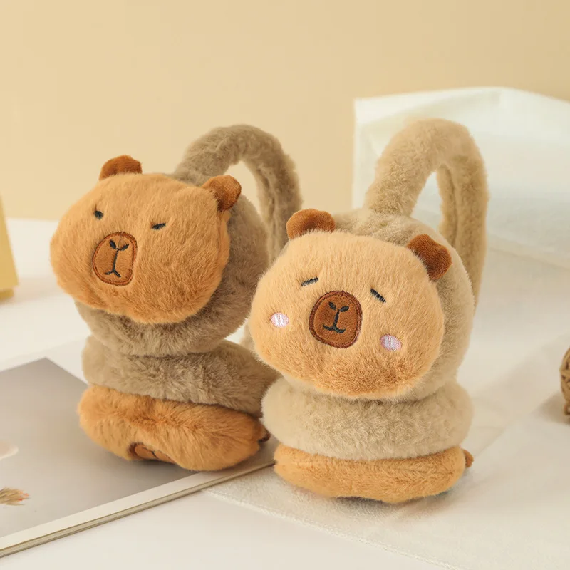 For Capybara earmuffs - cute cartoon-style warm cycling thick earmuffs for winter gift