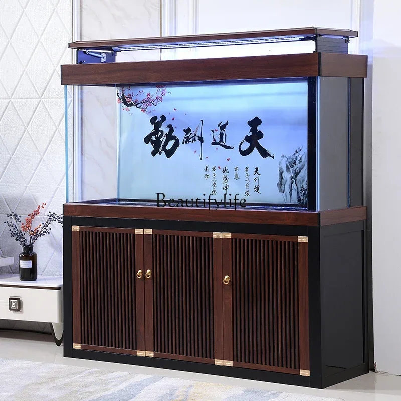 

FG10Large Rain Dry Wet Separation Bottom Filter Super White Glass Fish Tank Change-Free Aquarium Household