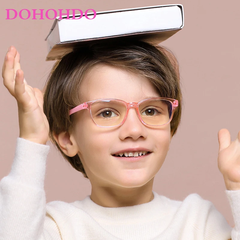 High Quality Ultralight Kids Glasses Frame Rectangle Boy Girls Prescription Optic Spectacle Frame Anti Blue Ray Computer Glasses