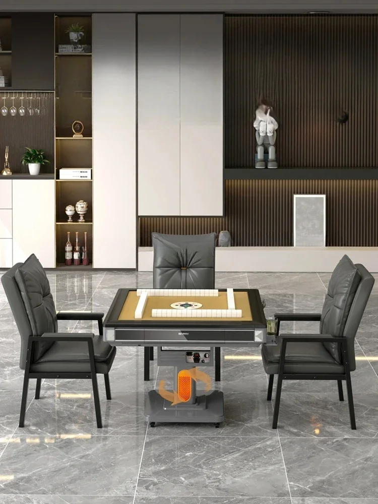 Modern Fold Dining Table Tempered Glass Brain Power Dining Room Mahjong Table Study Relax Mesas De Comedor Home Furniture