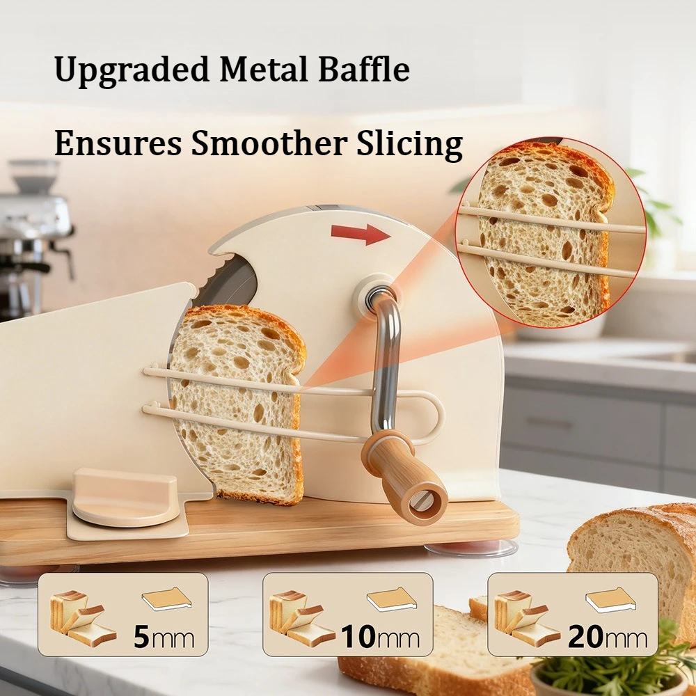Manual Bread Slicer Adjustable Thickness Foldable Toast Cutting Guide Kitchen Baking Tool