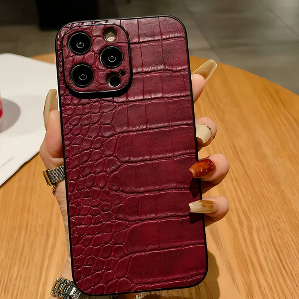 REDVAG for IPhone14 Case IPhone 14 Plus 14 Pro Max Case Luxury Shockproof Alligator Skin Pattern Phone Leather 13 Pro Max Cases