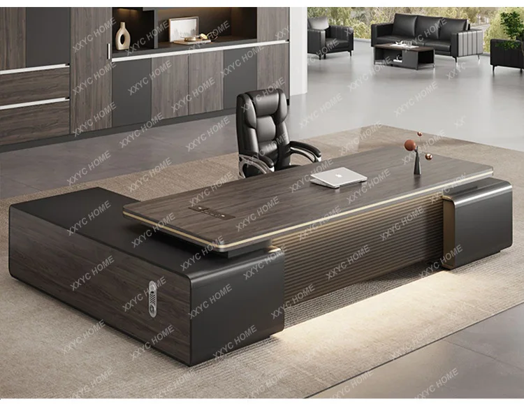 

QW Light luxury boss desk, simple modern president desk, leadership office furniture