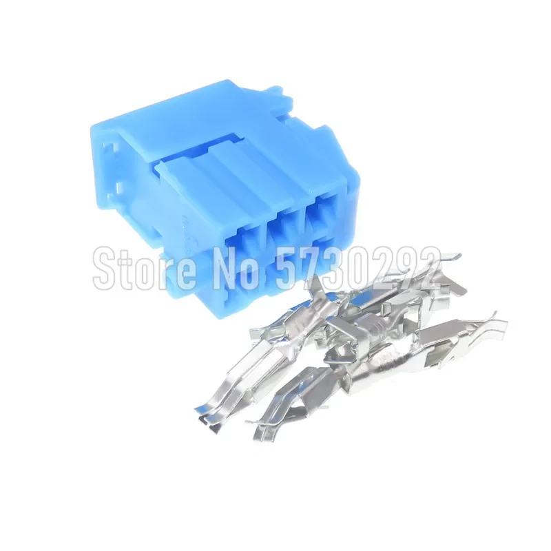 6P 3.5mm Blue Color Automotive Electric Wiring Harness Plug Socket With Terminals