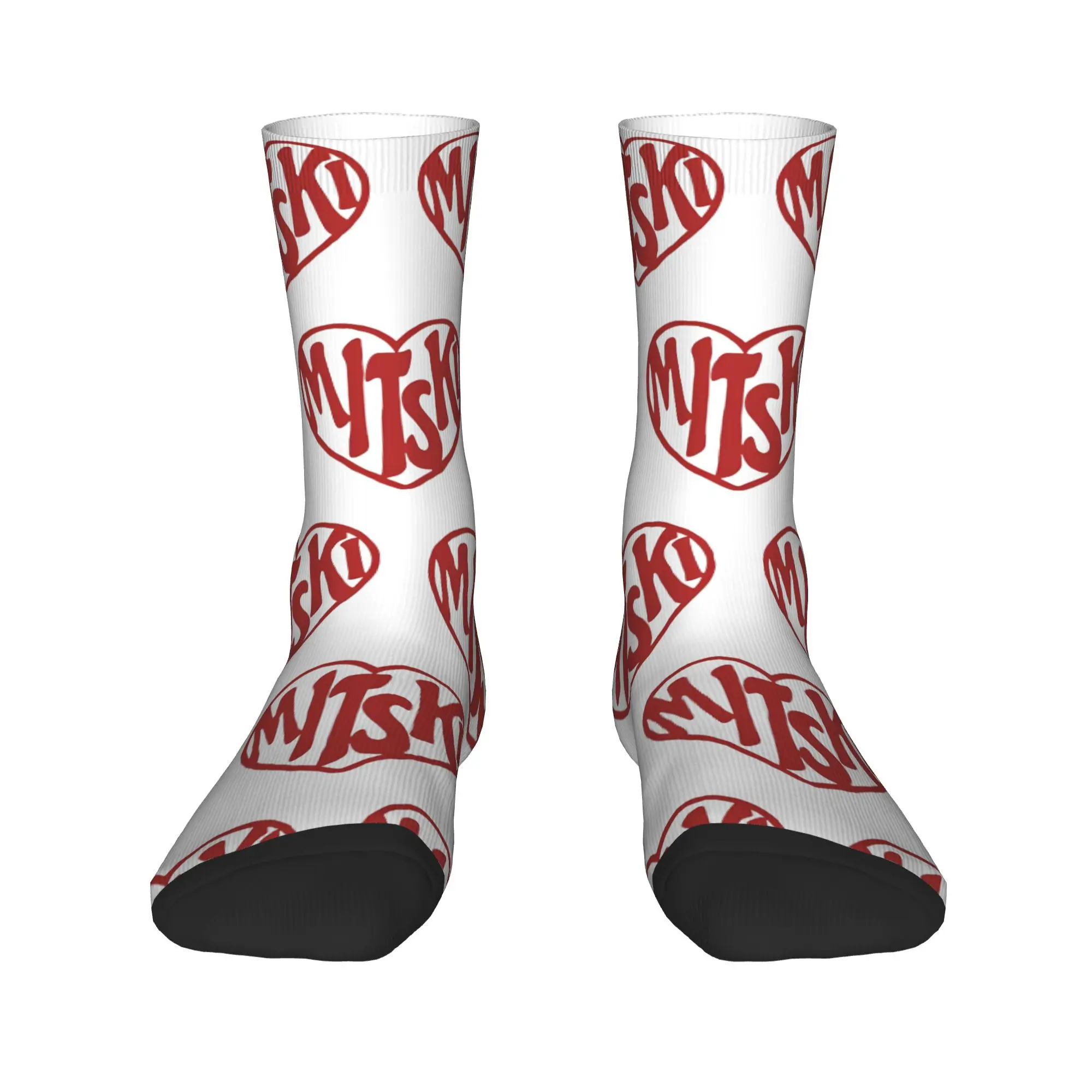 Mitski-Chaussettes absorbant la transpiration pour hommes et femmes, Love Red Hearth, tenues confortables, 03/Wear