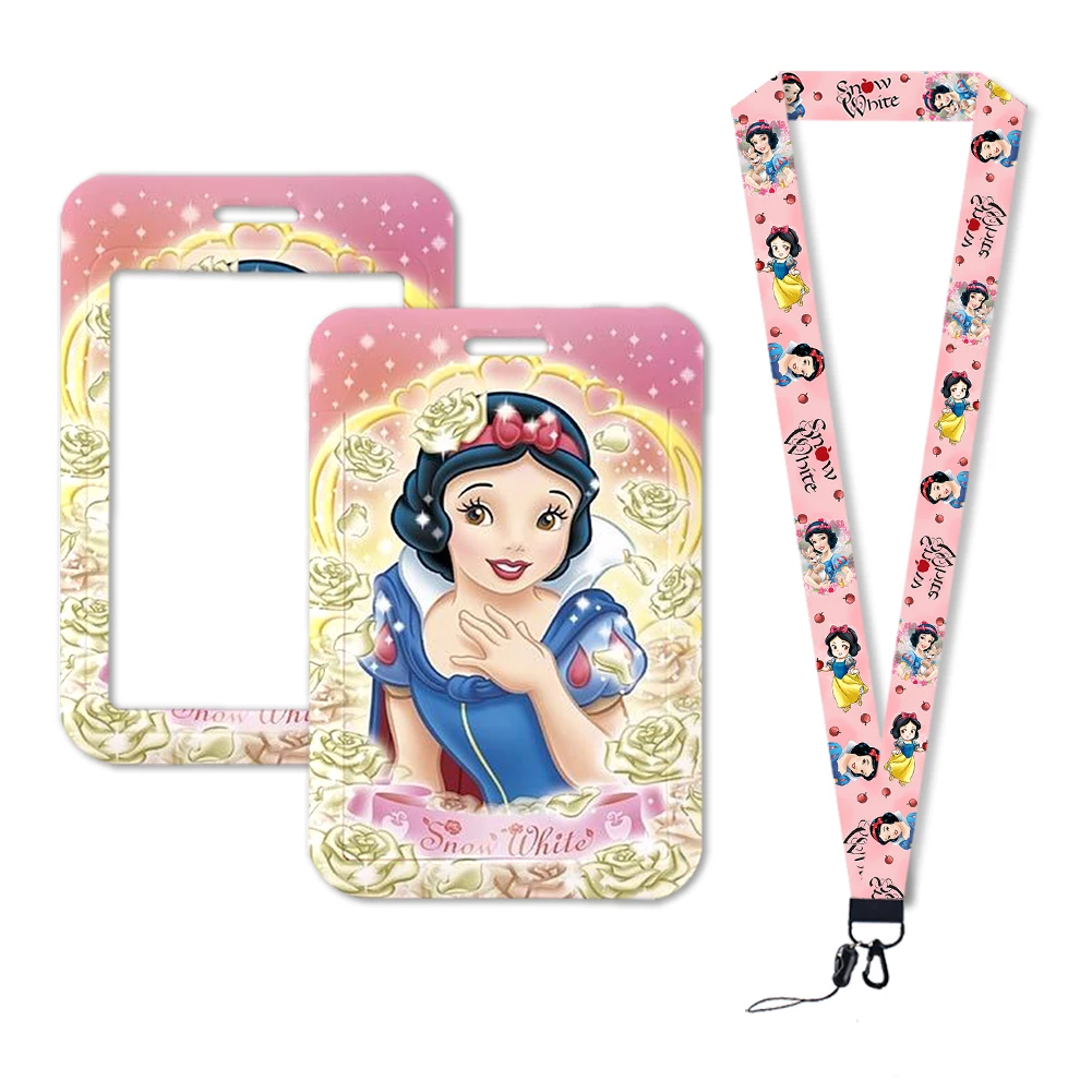 Disney Snow White Princess Cute Card Cover Campus Cute Card Bag Card Holder Id Card Girls Kids Vertical Style Badge