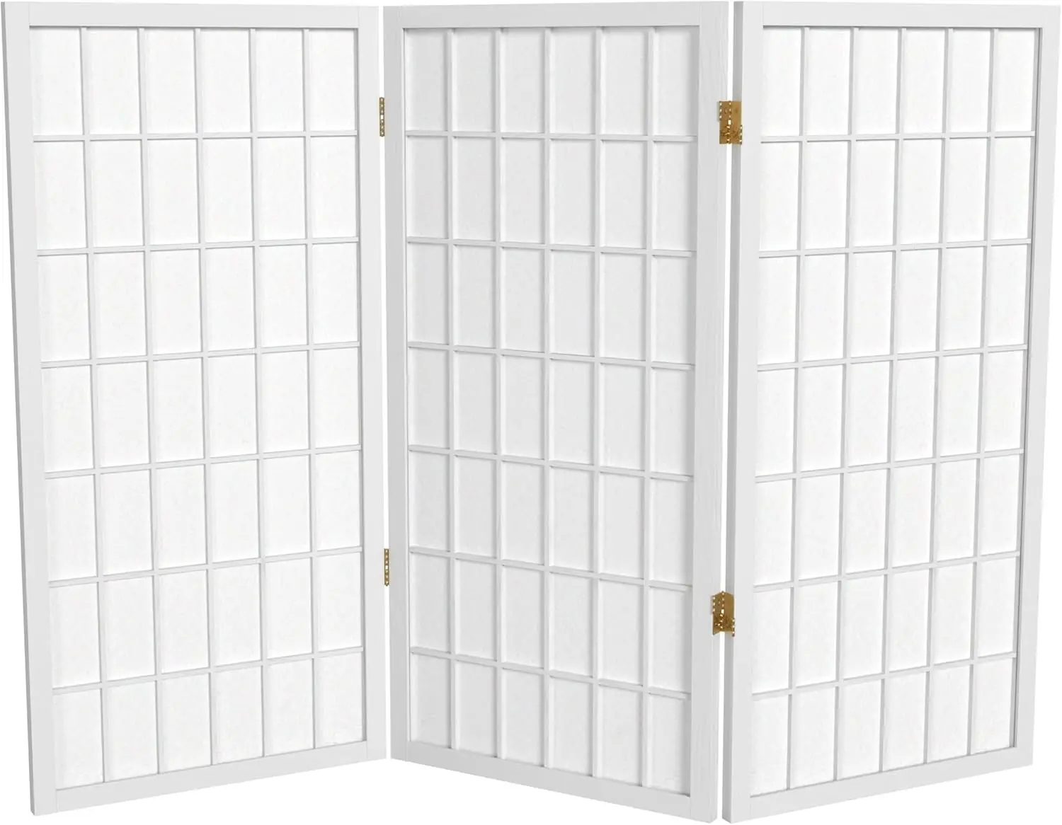 

3 ft. Short Window Pane Shoji Screen - White - 3 Panels