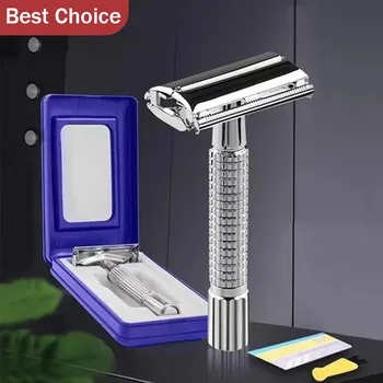 Dubbele Rand Baard Haar Scheerapparaat Mannen Straditionele Klassieke Baard Scheerapparaat Veiligheid Scheermes Voor Kapper Styling Accessoires