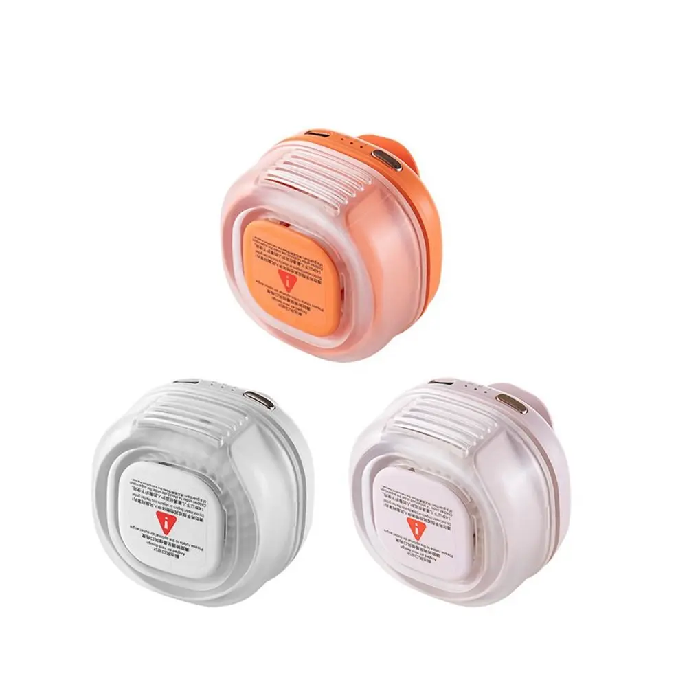 3 Speeds Clip-On Waist Fan Silent Operation Strong Wind Bladeless Neck Fan 360° Rotatable USB Rechargeable Mini Electric Fan
