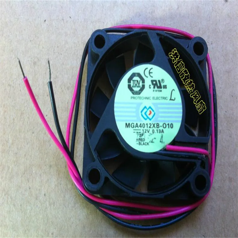 Original 4010 MGA4012XB-O10 DC12V 0.13A two-wire/Double ball fan