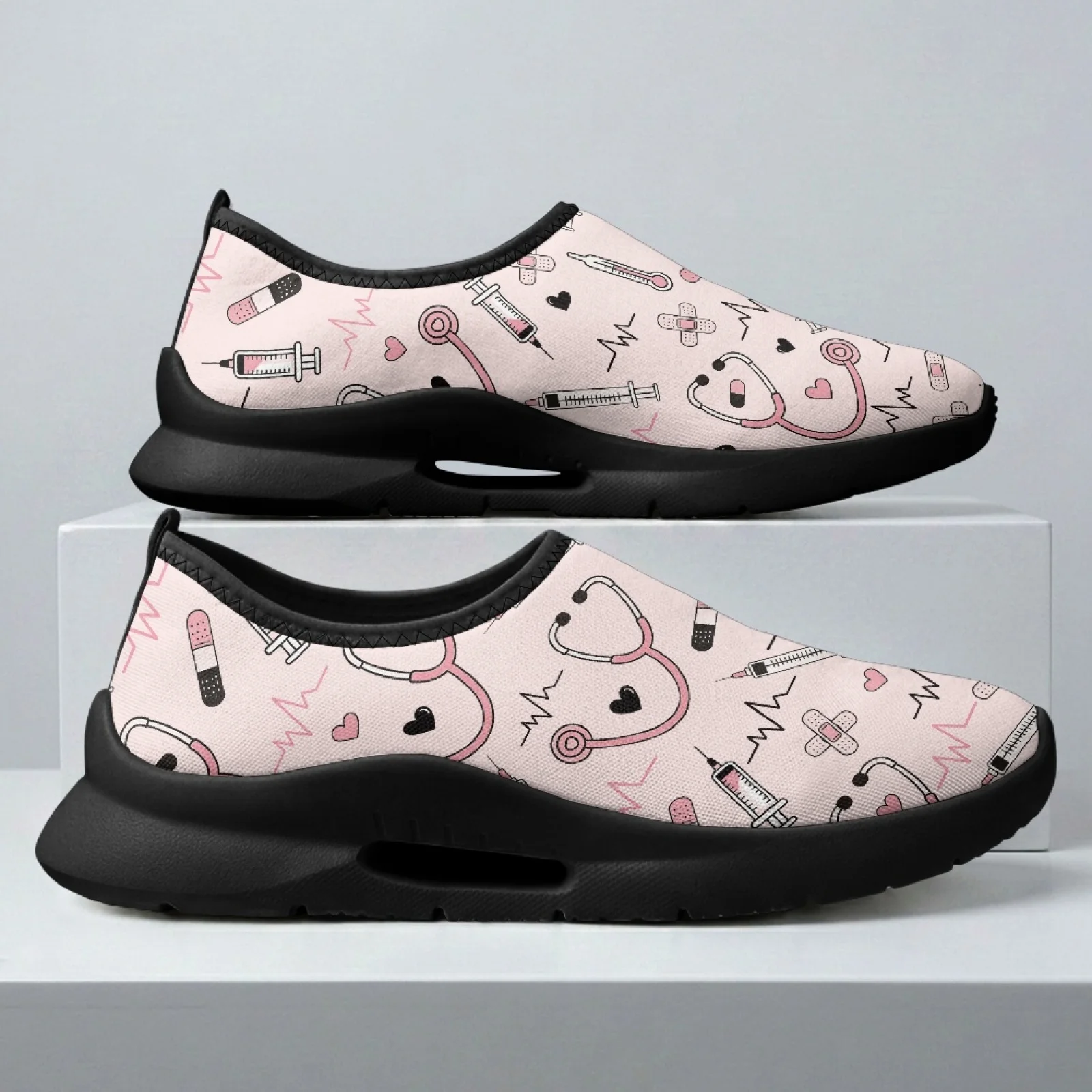 XIXIRIMIDO Women Slip-on Wide-toed Shoe Nurse Shoes Men's Sneakers and Casual Shoes Zapatillas de Mujer Soft Hospital Healthcare view 2
