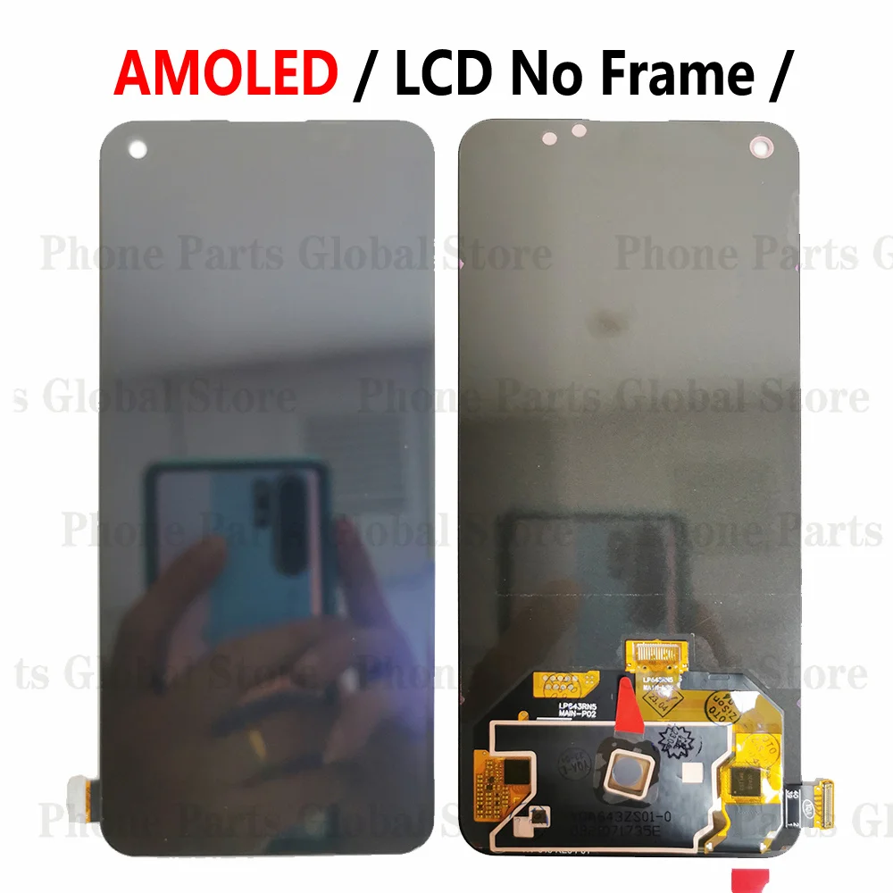 For OPPO Reno 6 5G LCD With Frame CPH2251 Display 4G CPH2235 Screen Touch Sensor Digitizer Assembly Reno6 PEQM00 lcd Replacement