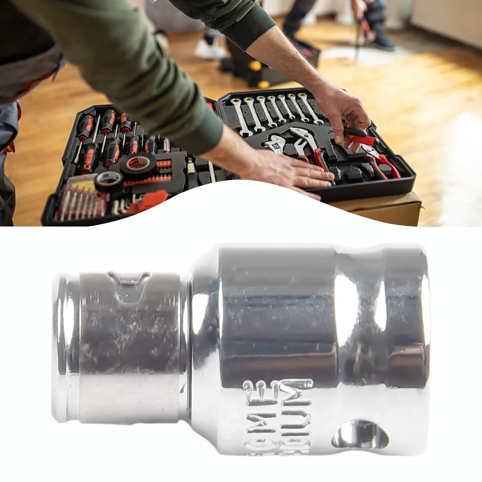 3/8 Square to 1/4 Hex Bit Retaining Ring Socket Holder Adapter Screwdriver Bits Impact Socket Torque Wrench Tool image 6