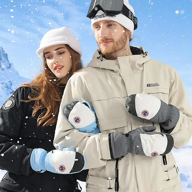 Luvas impermeáveis de esqui para homens e mulheres Luvas de snowboard Luvas Quentes Luvas Touchscreen Snowboarding Tempo frio Inverno