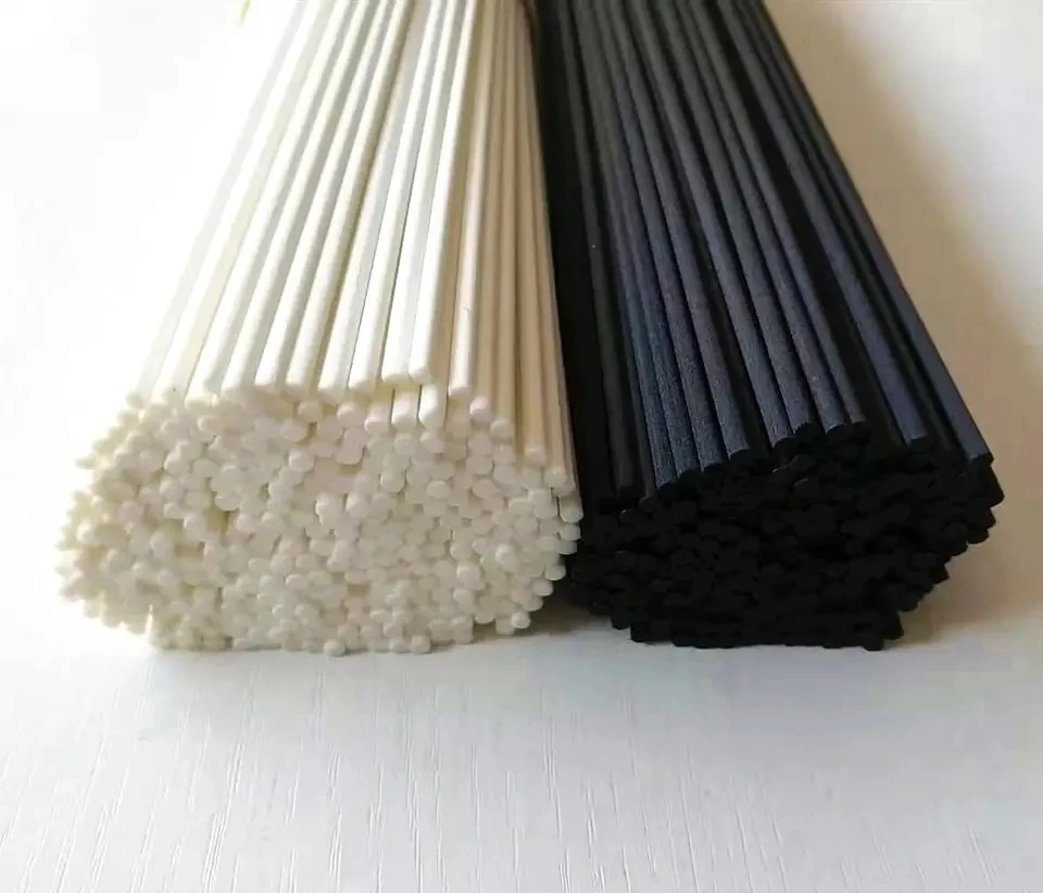 1000PCS Premium Fiber Rods L40/35/30/25CM X 3/4/5MM Black & White Reeds Diffuser Replacement Refill Sticks for Home Decoration