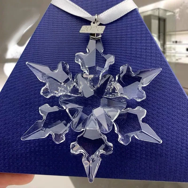 2024 Crystal Snowflake Car Hanging  Ornaments Pendant  Accessories Superior Quality  Rearview Mirror Ornaments