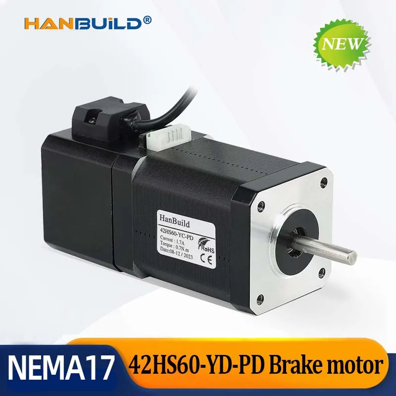 

NEMA17 Stepper Barke Motor high torque 70N.cm 1.7A 42HS60-YC-PD For 3D engraving machine Permanent magnet motor