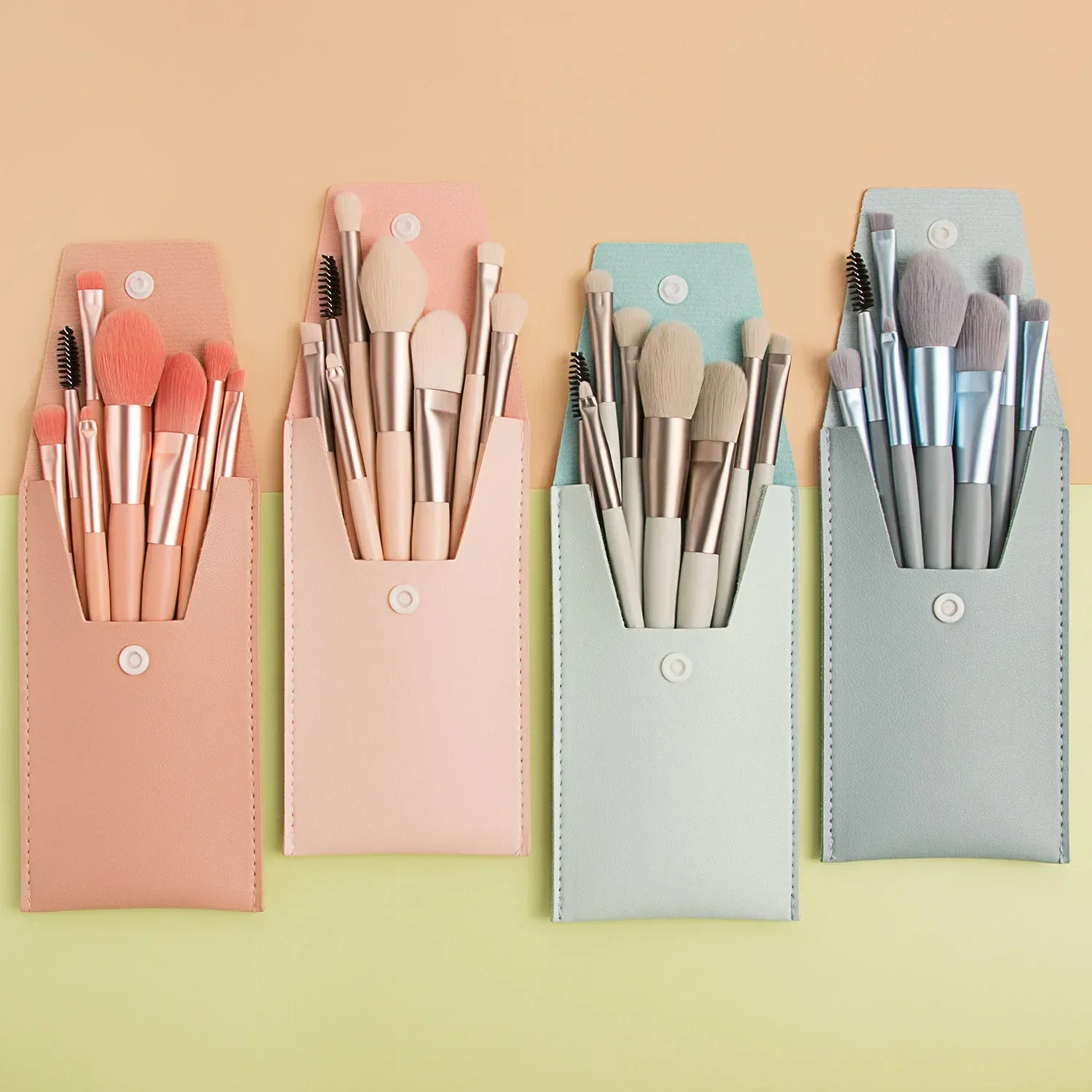 Mini Travel Portable Soft Makeup Brush Set, 8 Pcs, Eye Shadow, Foundation, Powder, Eyelash, Lip, Concealer, Blush Make Up Brush
