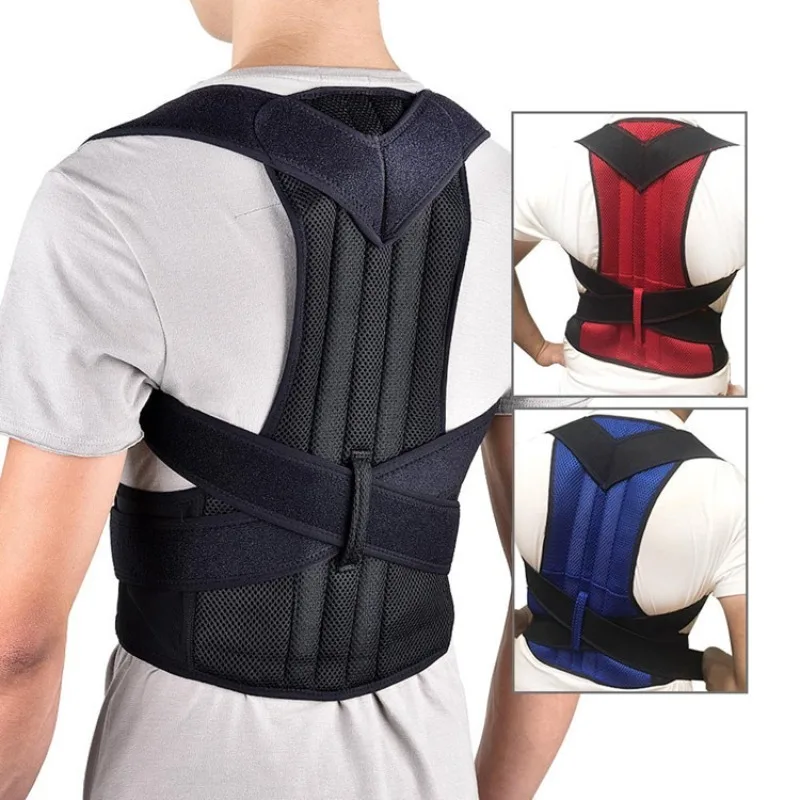 Hot Women Man Body Shapers Lumbar Support Back Posture Correction Belt Shapewear Adult Back Support Strap S-2XL