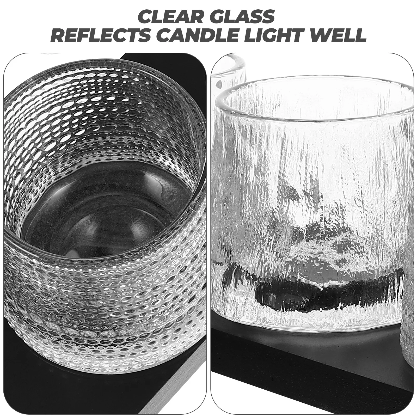 

3Pcs Premium Crystal Glass Holders Elegant Structure Home Decoration Dorm Room Bedroom Party Sticks