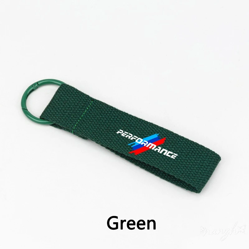For BMW Performance X1 X3 X4 X5 E46 E90 F20 E60 E39 F10 M1 M2 M3 M5 M6 E87 Canvas Car Keychain Key Rings Lanyard Key Chain view 6