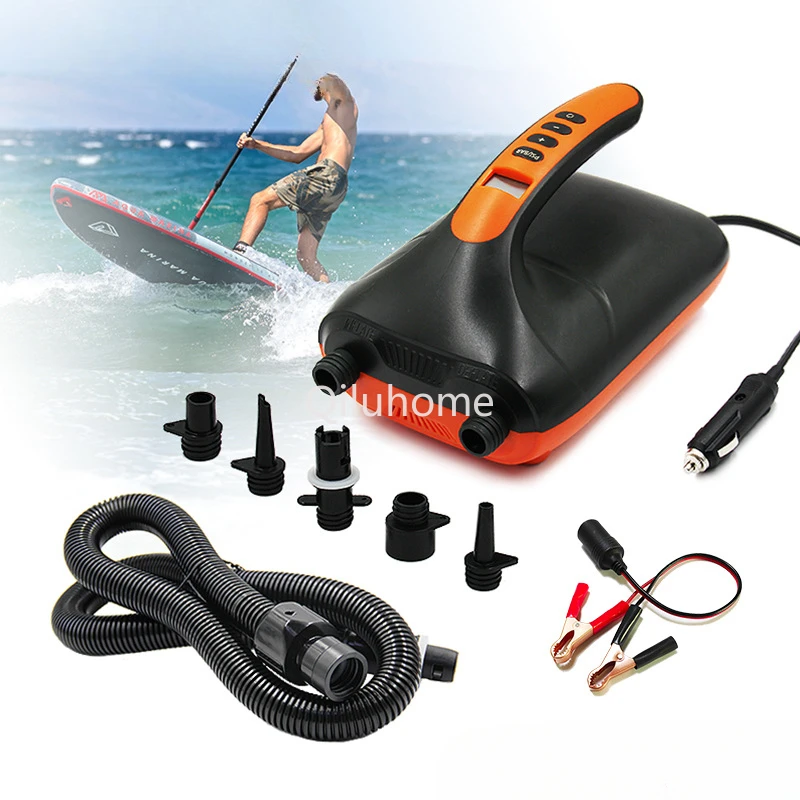 Paddle Board Electric Air Pump 12V Car High Pressure Pump Tent Kayak Rubber Raft Inflatable Boat Air Pump