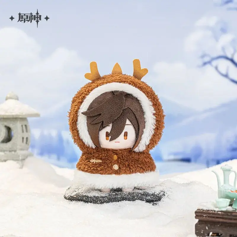 [Authentic] Genshin Impact Cartoon Character Fun Anime Cosplay DIY Decorative Playing in the Snow Series Plush Keychain