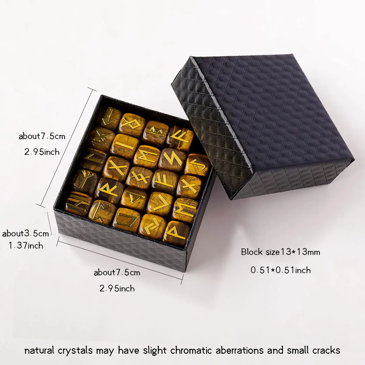 25pcs Natural Tumbled Crystal Rune Stones Set Amethyst Black Obsidian Stones Viking Runes Nordicas Divination Guide Book Crafts