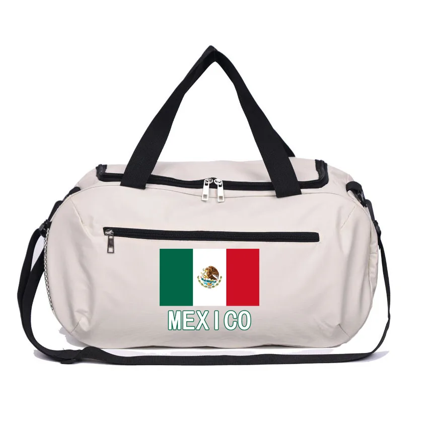 

Gym Bag Waterproof Fitness Bag Sport Men Women Bag Outdoor Fitness Portable Bags Yoga Bags Mexico Flag Printed Basketball Bags