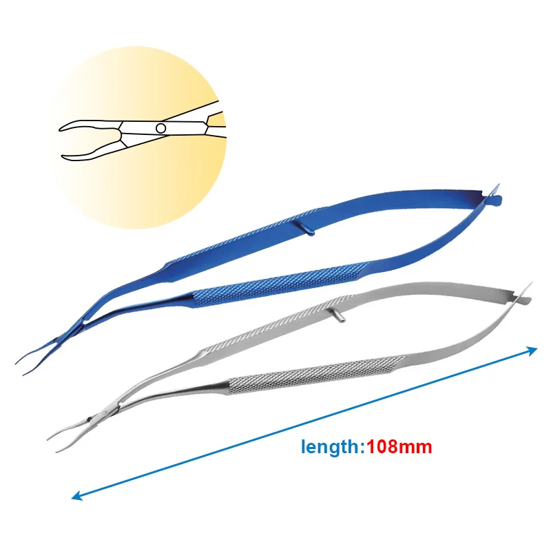 

Lens Implantation Forceps Clamp Curved Stainless Steel/Titanium Eye Surgical Tool Ophthalmic Instrument