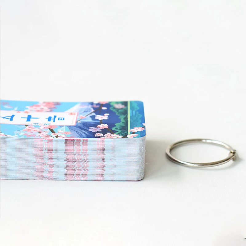 Japanese Hiragana & Katakana Flashcards 50 Kana Learning Cards for Kids and Beginners - Portable Ring-Bound Quick Study Language