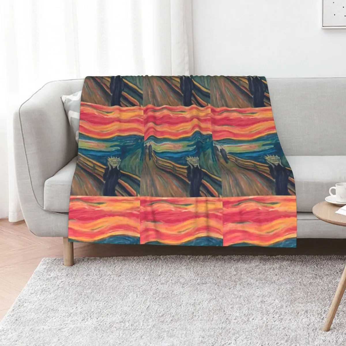 The Scream, or The WEEN? Throw Blanket Camping Multi-Purpose funny gift Heavy manga Luxury Blankets