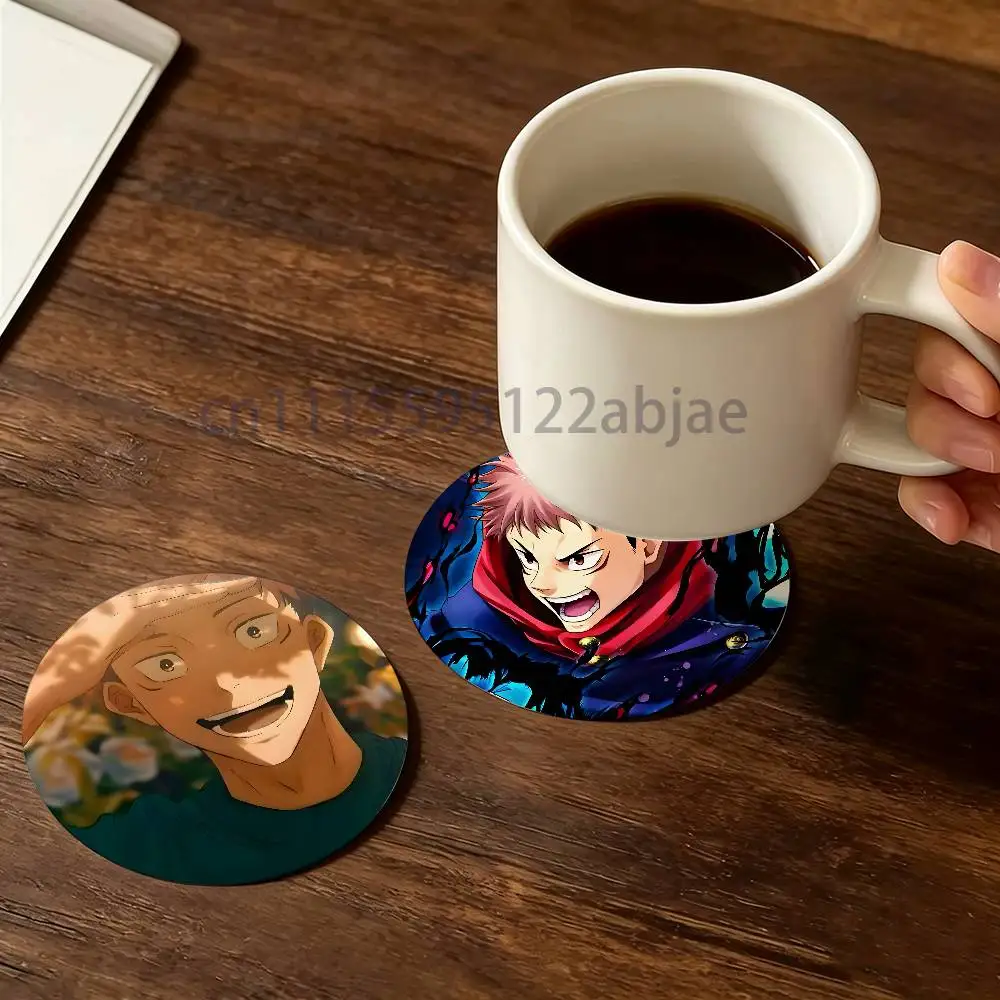 Itadori Yuji Jujutsu kaisen Heat-Resistant Pine Coasters Lightweight Sturdy for All Drinkware Easy to Clean