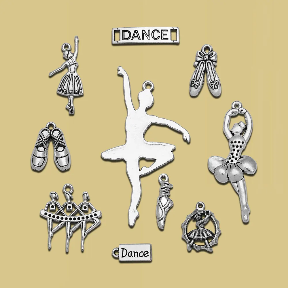 Dance Girl Ballet Shoe Charms Dancer Pendants For Diy Earring Jewelry Making Findings Supplies Accessories