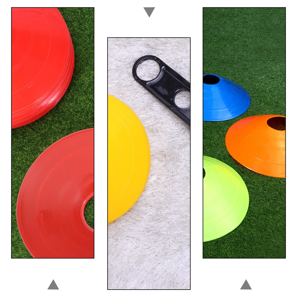 

1 set Soccer Training Discs Field Cones Markers Football Drill Tools With Carry Bag For Sports Training Exercises 5