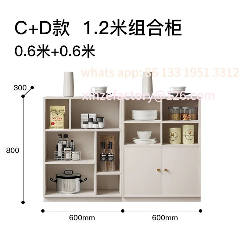 Customizable French cream style combination side cabinet, locker, kitchen cabinet, tea and coffee cabinet side cabinet, living r