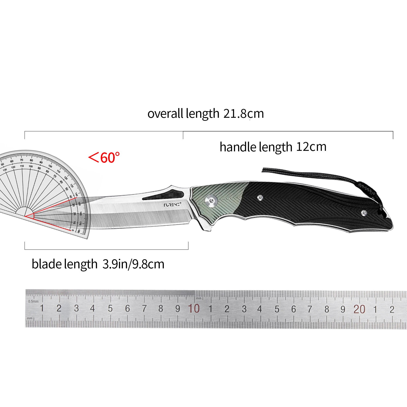 Tactical Folding Pocket Knife 14C28N Steel Blade Titanium and CNC G10 Handle with Clip Survival Hunting Self Denfense EDC Tool