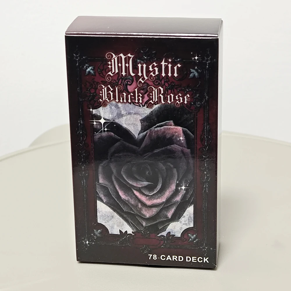 10.3*6cm Mystic Black Rose Oracle Deck 78 Pcs Situations Tarot Cards Twin Flame Love Keywords Deck Healing Shadow Work Unique