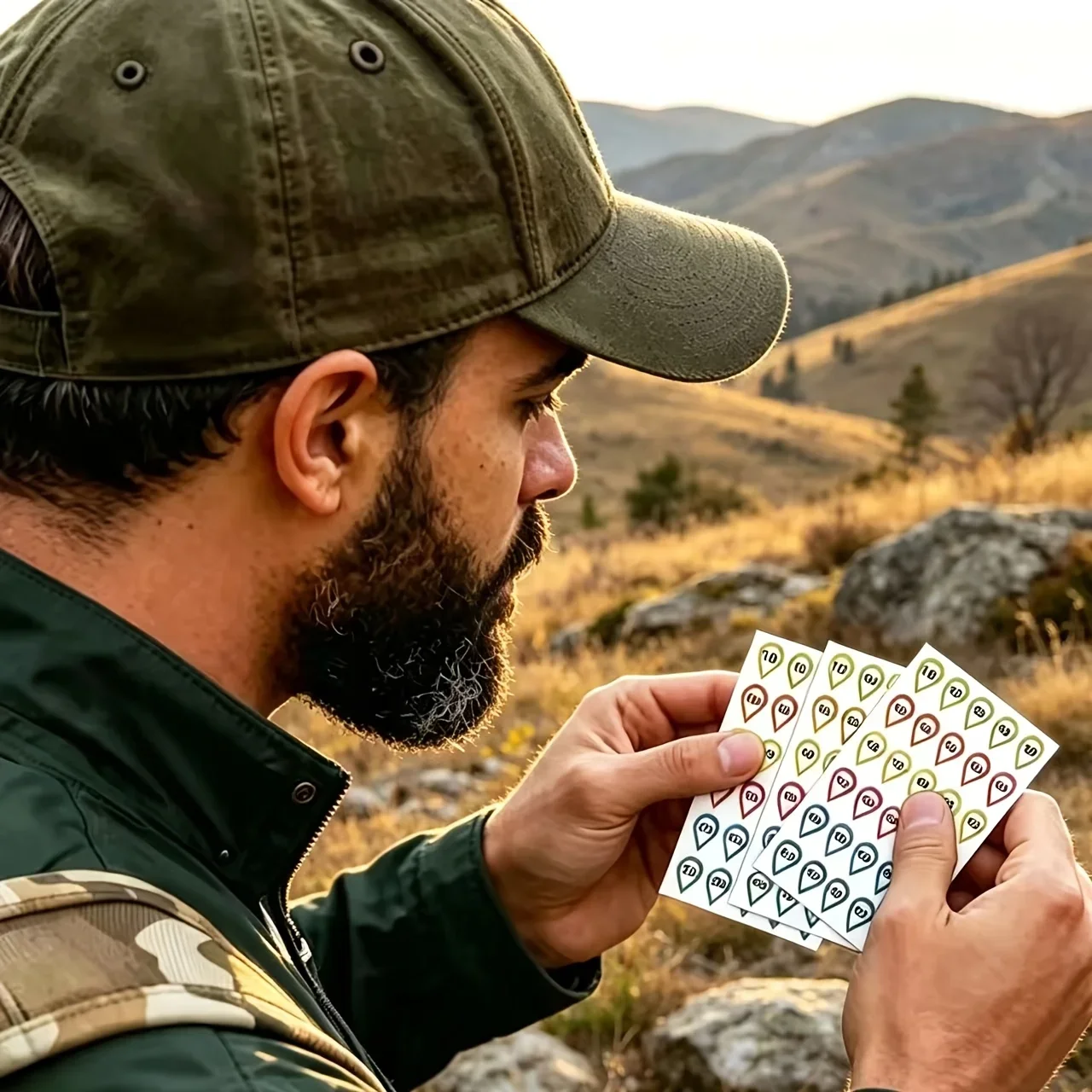 10 Sheets Hunting Scope Turret Tags, Turret Stickers for Close-Range & Mid-Range Precision Target Shooting