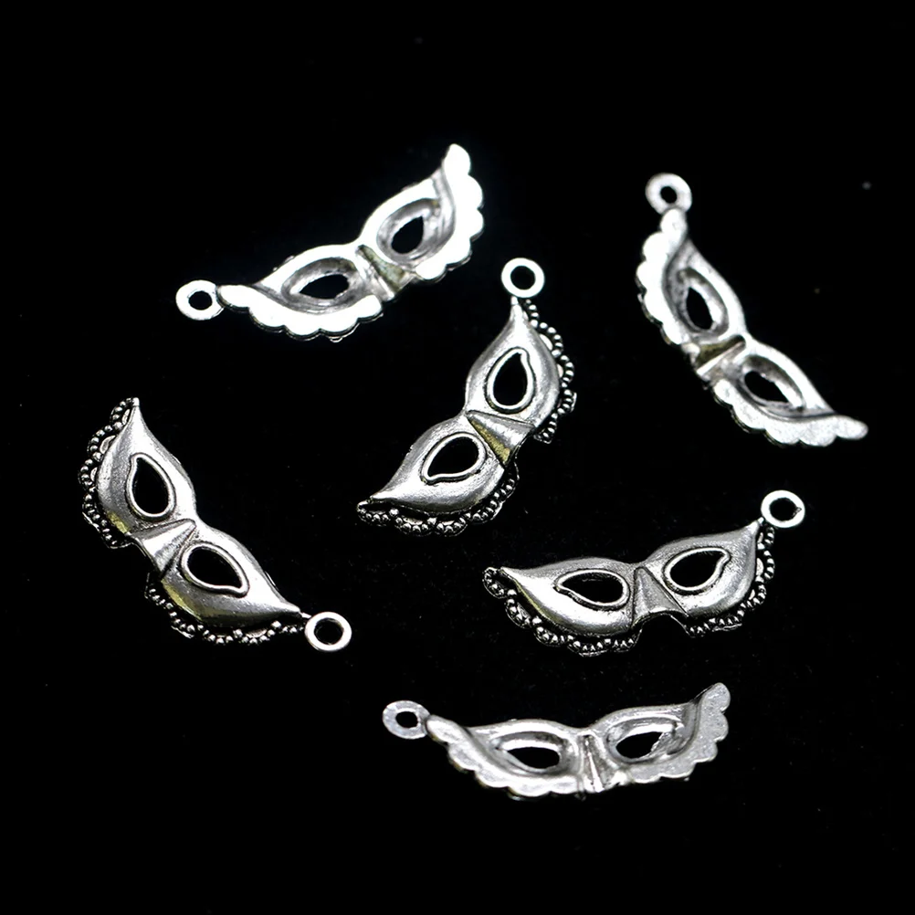 

50 Pcs Necklace Dancer Mask Bracelet Pendant Charm Bangle Charms Jewelry Making Metal