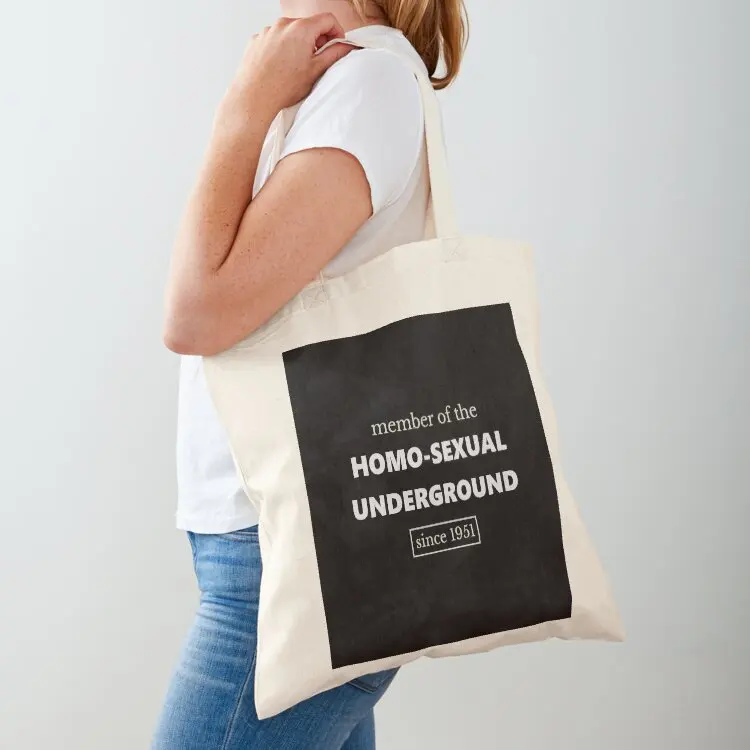 عضو Homo-Sexual Underground Tote Bag حمل حقيبة جامعة حقيبة كبيرة قابلة لإعادة الاستخدام أكياس البقالة حزمة صديقة للبيئة