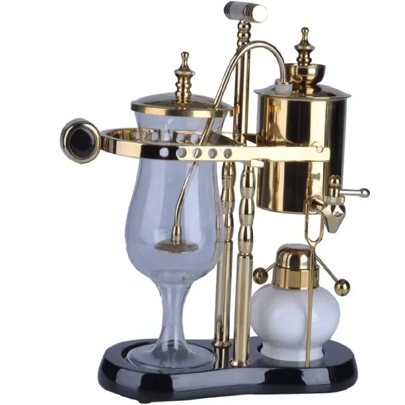 Luxury Belgian Royal Balance Siphon Coffee Maker 304 Stainless Steel Food Grade Pot for Home Cafe Brewing Equipment Free