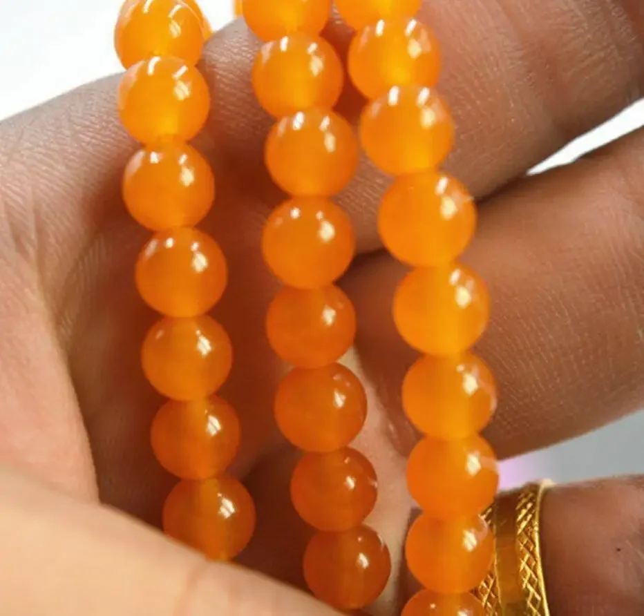 Fashion jewelry HOT 6mm Tibetan Buddhism 108 Brazil Topaz gem stone jade Prayer Bead Mala Necklace AA