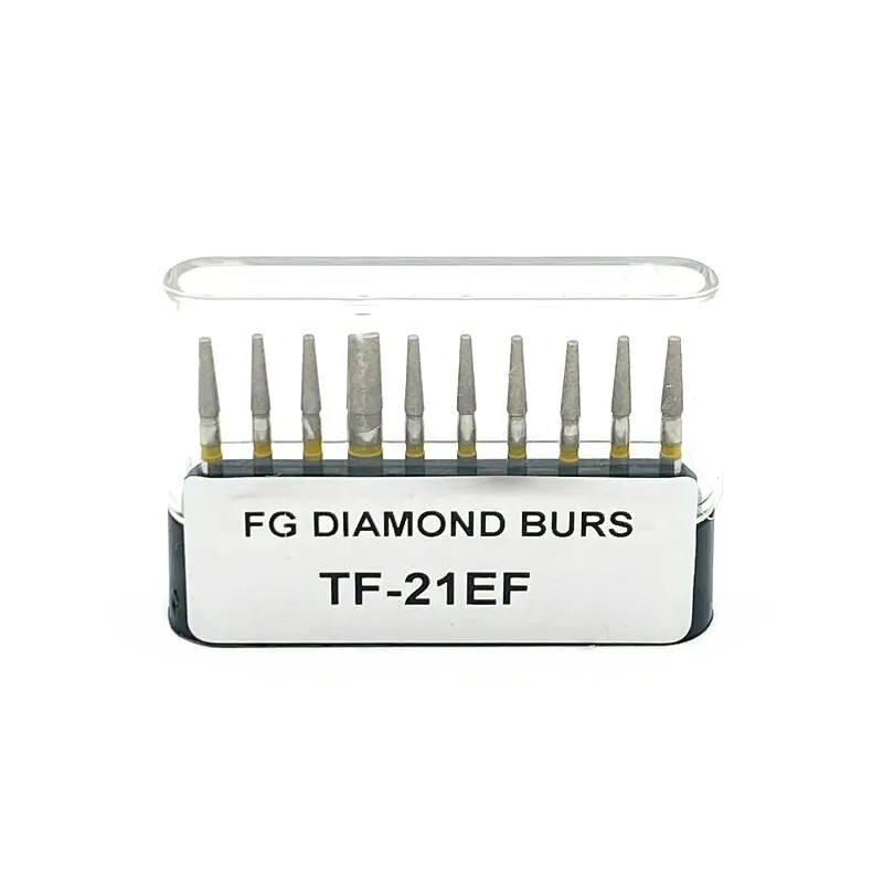 

10pcs/box Dental Burs Dental Diamond FG Bur Drill for High Speed Handpiece Dentist Polish Tool TF-21EF